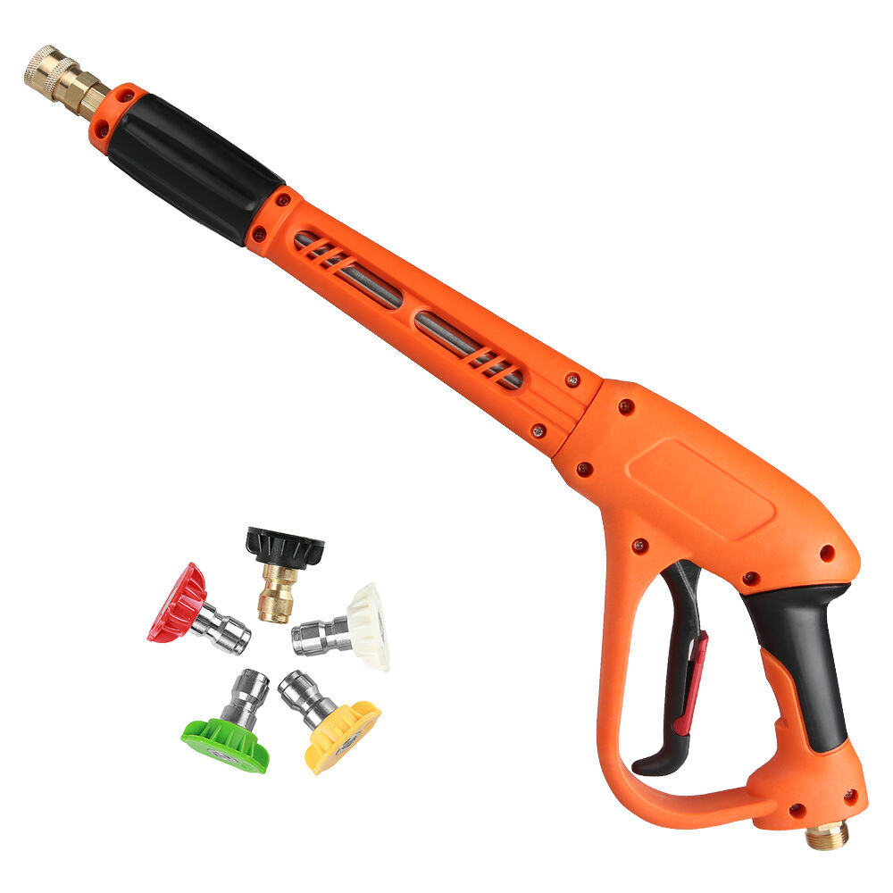 SPS 4200PSI بخاخ مياه عالي الضغط لغسيل السيارات - بندقية تنظيف بالضغط الزراعية - إصدار مجموعة البرتقالي