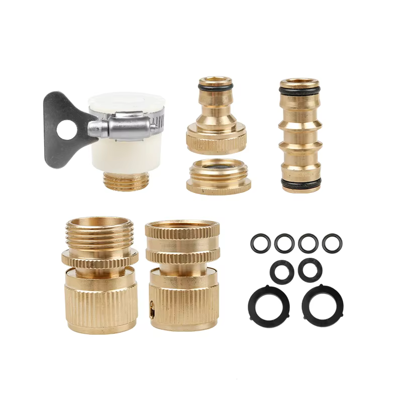 SPS Pure Brass Detachable Double Head Connection Four British Cents Six British Cents Water Hose Joint Kit manufacture