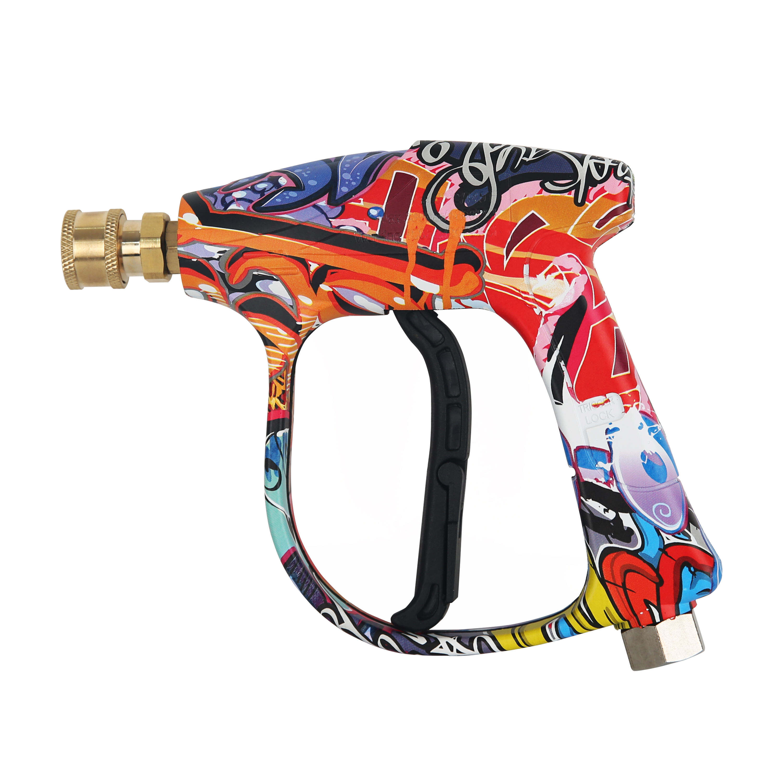 Hochdruckreiniger-Wasserpistole aus massivem Messing 3000 Psi farbig lackiert, Kurzpistole für die Fahrzeugreinigung mit 1/4''-Anschluss