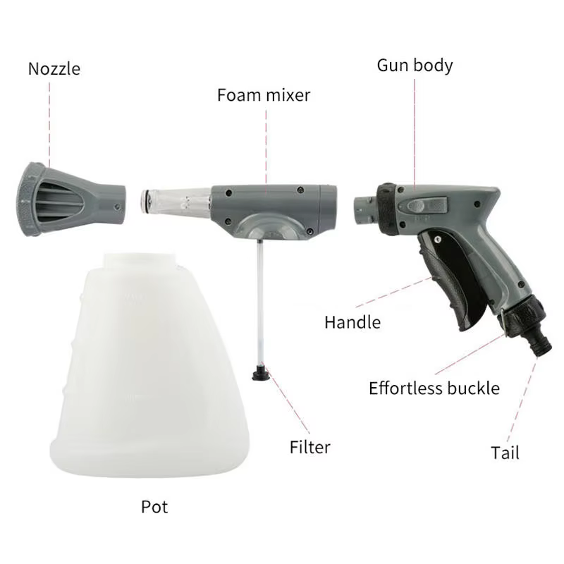 SPS 800ml Low Pressure Foam Cannon Connect Hose Snow Foam Lance Car Wash Foam Gun details