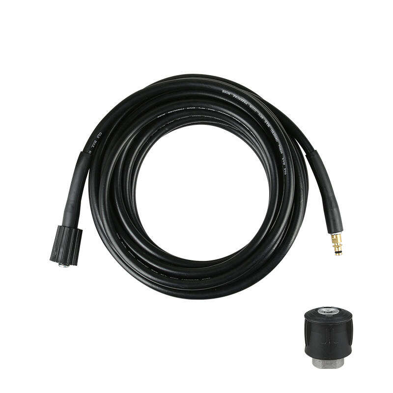 SPS 32FT 5000 PSI 40 МПА Өндөр Даралттай Угаагчийн Шугамын Хоолой, Хар Резинэн Хоолой, Шахалт ба Торсионд Тэсвэртэй