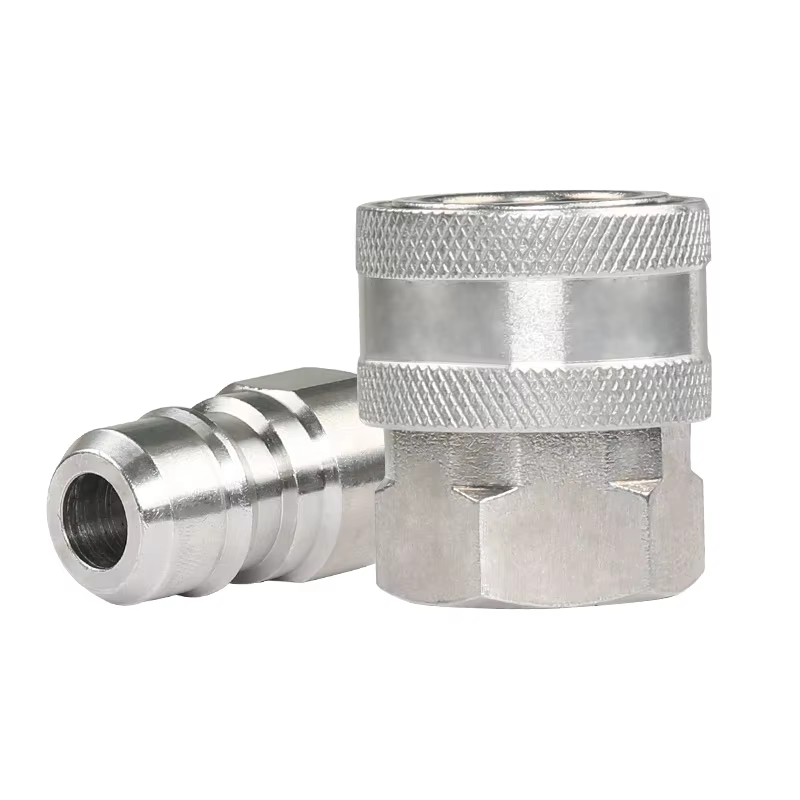 SPS High Pressure Washer 1/2 Male+1/4 Internal Screw Quick Connector Kit Stainless Steel Fittings for Hose Thread details
