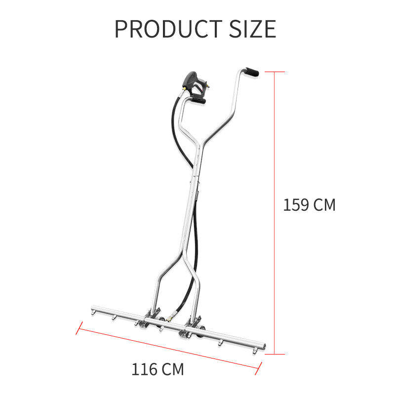 SPS เครื่องฉีดน้ำแรงดันสูงหัวฉีด 7 หัว ไม้กวาดน้ำ เครื่องทำความสะอาดพื้นที่ขนาดใหญ่พร้อมด้ามจับ