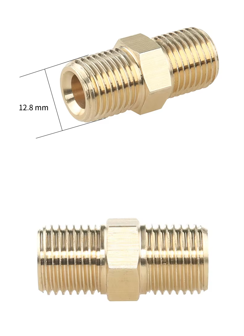 SPS Pressure Washer Brass Adapter 1/4" M+ 1/4" M Quick Connect Fittings Power Washer Connector manufacture