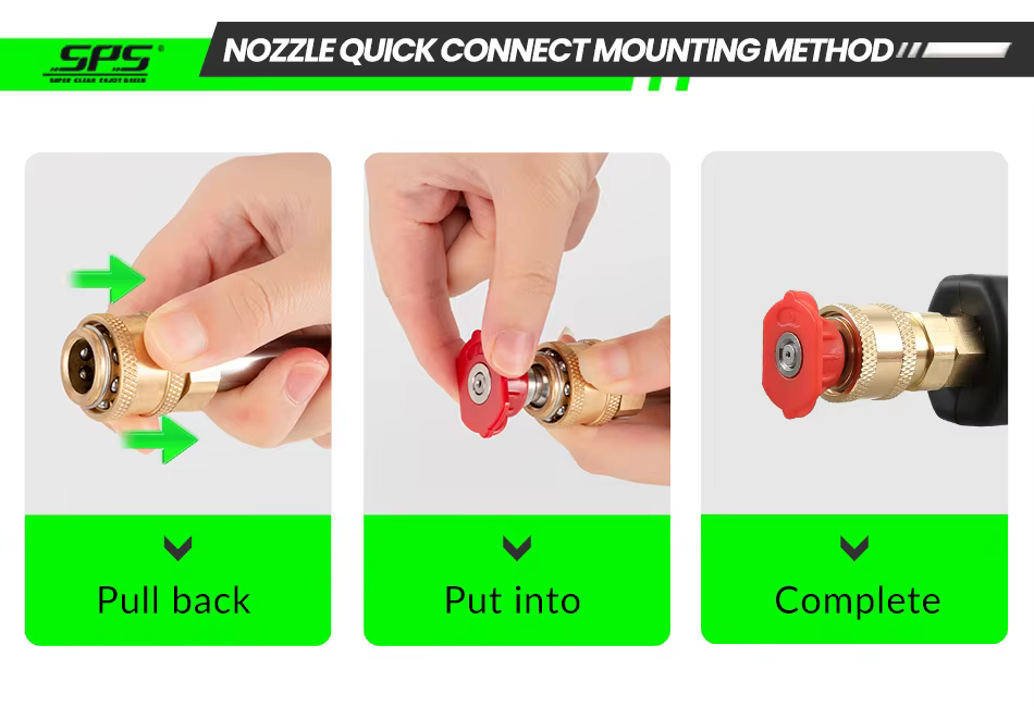 SPS 4000PSI High Pressure Spraying Gun With 5 Nozzle M22-14 High Pressure Washing Gun For Car Washing  factory