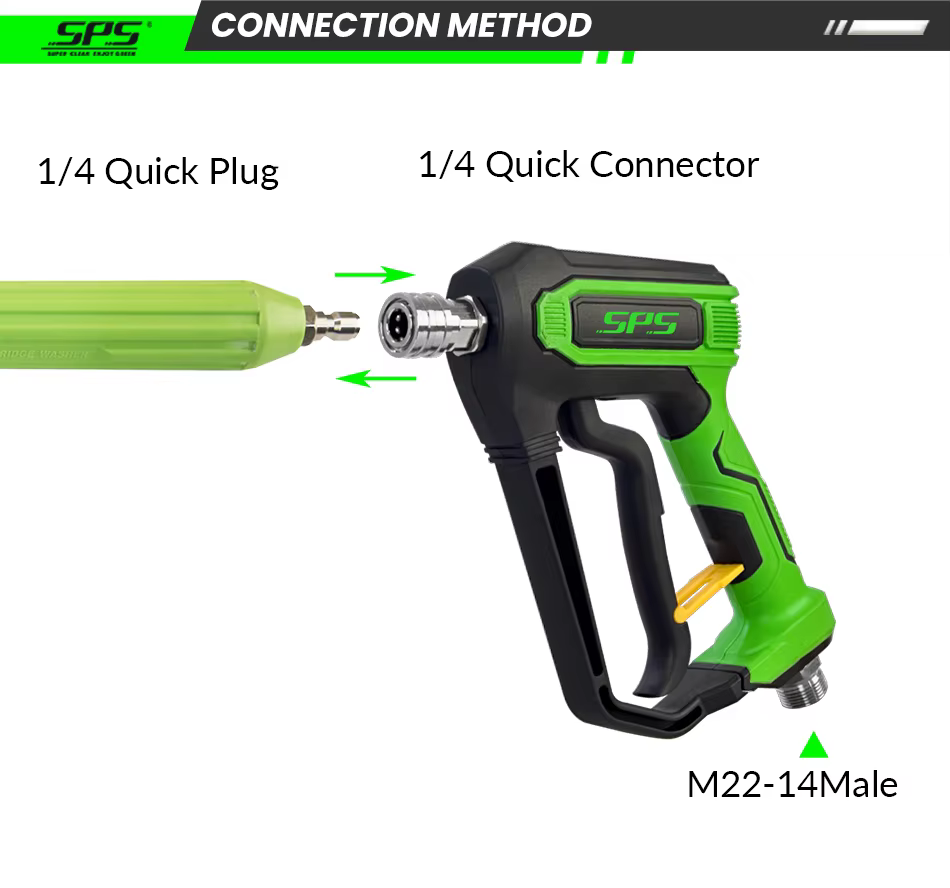 5000psi SPS High Pressure Washer Gun With Stainless Steel Extension Wand Power Car Washer Gun Water Blasting Kit Wholesale Chinese Factory OEM & Logo Customization Available manufacture