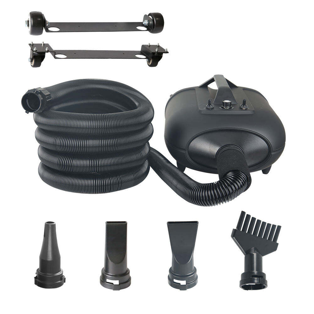 2800W 듀얼 모터 자동차 세차 공기 건조기 블로워 자동차 말리는 기계 펫 강아지 털 손질 건조기 바퀴 포함 12M 호스