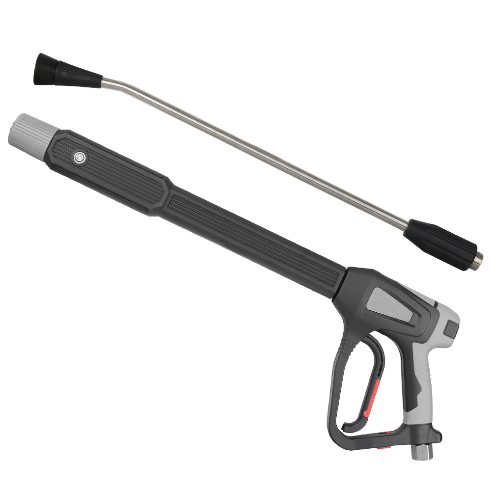 New Design 5000 PSI 40L/Min Spray Gun Solid Brass 100CM High Pressure Washing Long Gun with 304 Stainless Steel Extension Nozzle