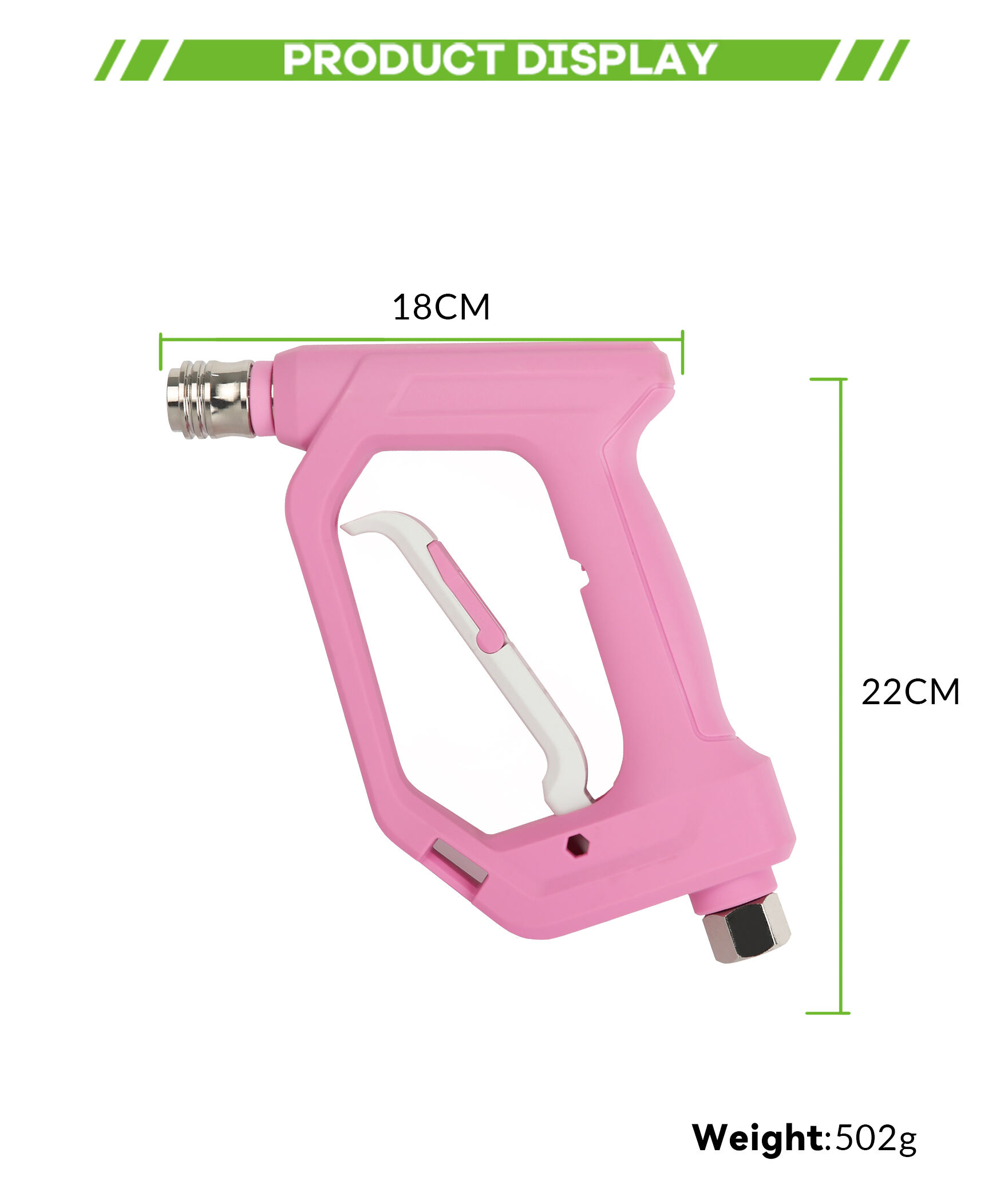 sps 304 stainless steel 4000psi heavy duty brass water spray gun leak proof auto lock quick connector pressure gun for car wash-2
