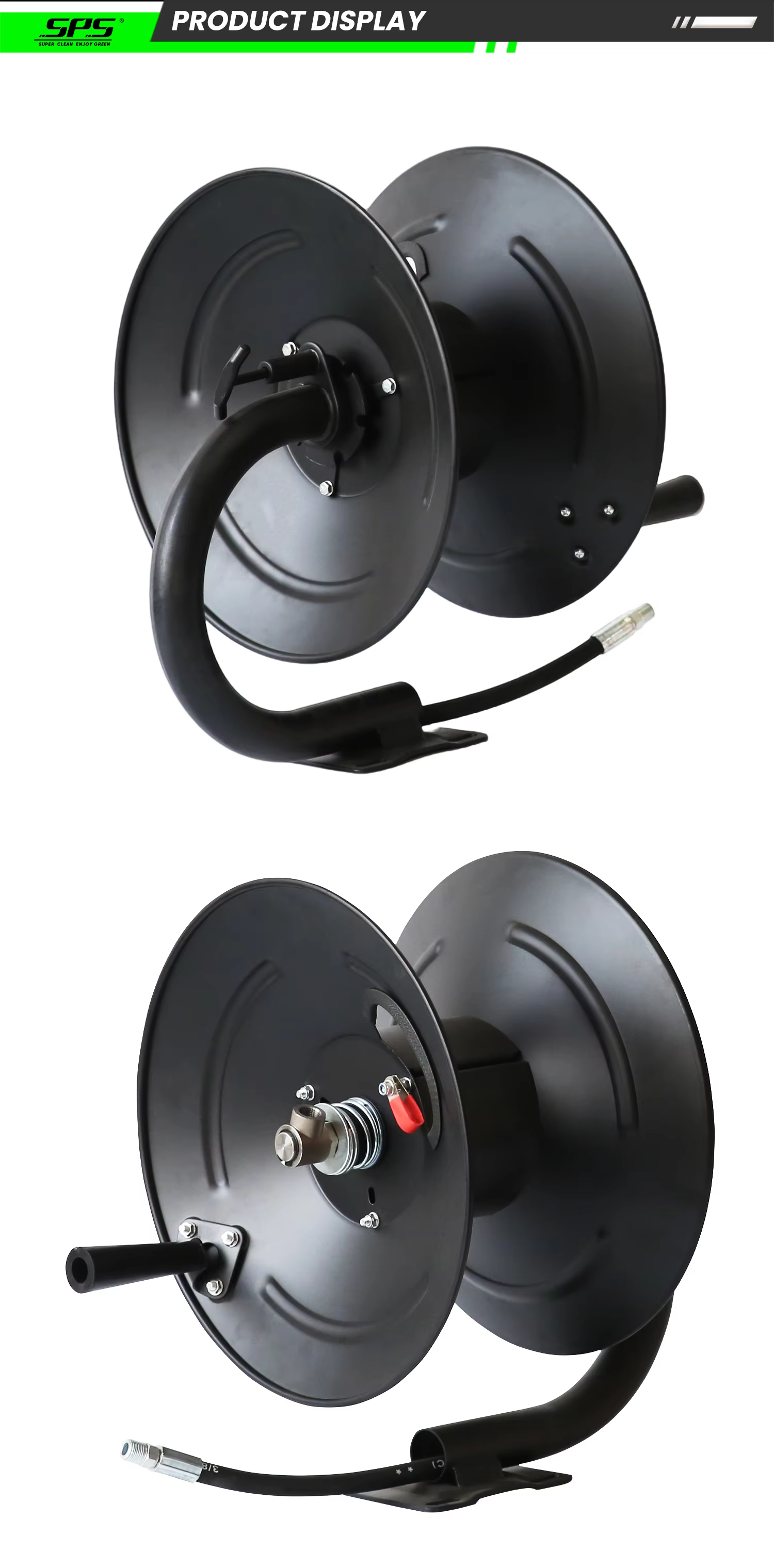 25m High Pressure Washer Metal Hose Reel 4000 Psi Hose Reel Irrigation System For Cleaning Cars Driveways Fences Pations Garden supplier