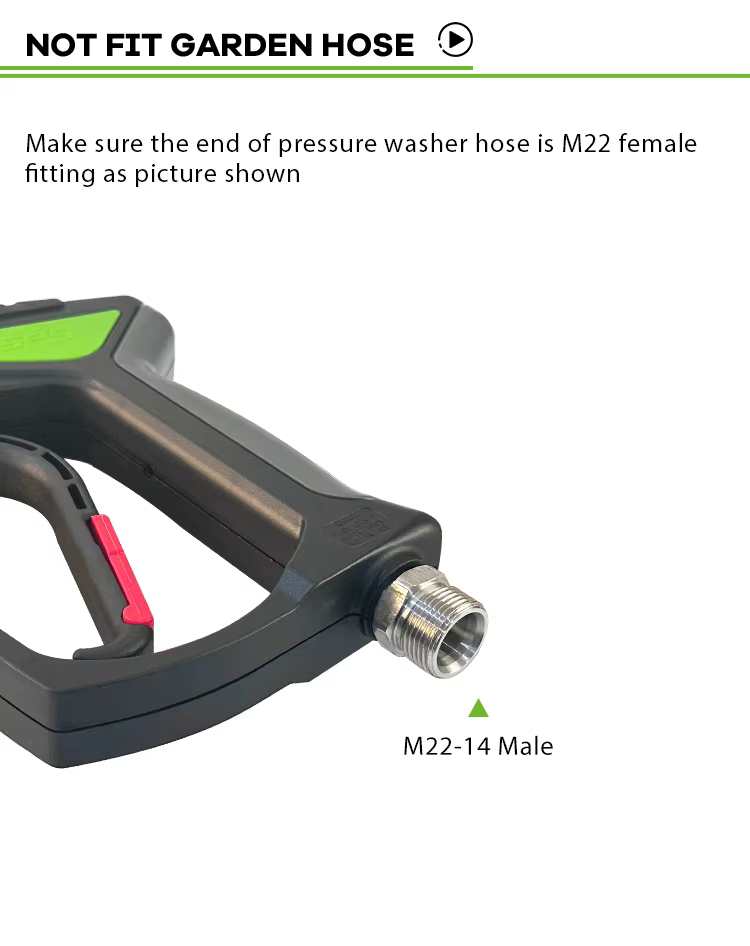 5000PSI 350Bar High Pressure Washer Gun Water Spray Gun Jet Washer Car Wash Power Washer Spray Gun factory