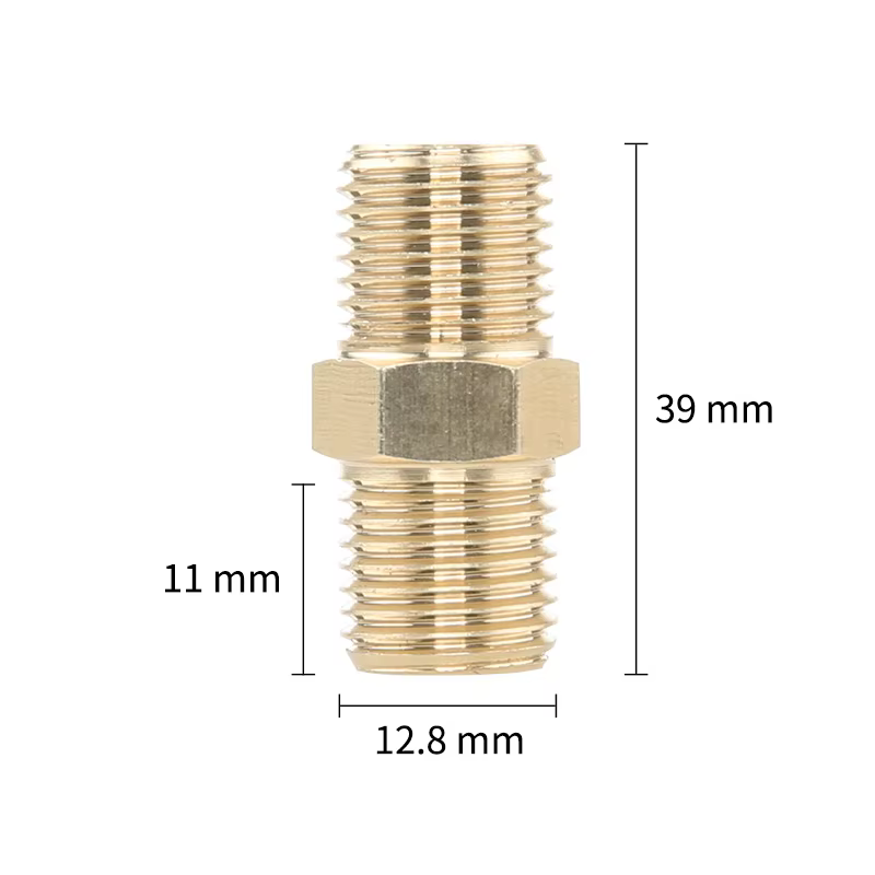 SPS Pressure Washer Brass Adapter 1/4" M+ 1/4" M Quick Connect Fittings Power Washer Connector factory