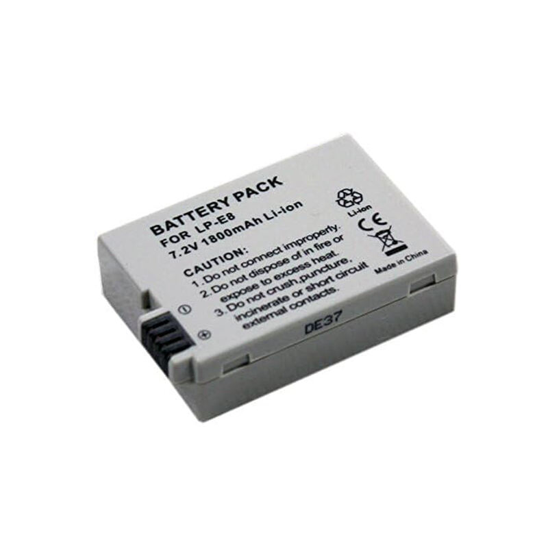 Li-ion 7,4 V 800 mAh 1000 mAh LP-E8 LPE8 kamera digitalt batteri for Canon EOS 600D