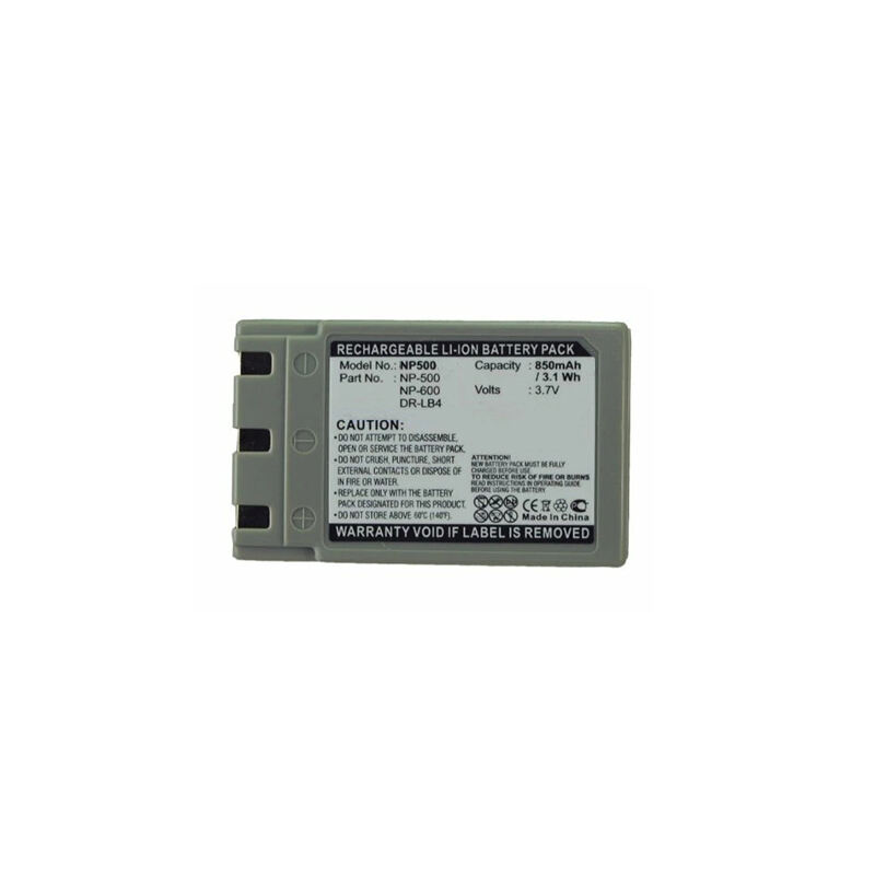 Li-ion 3.7V 900mAh NP-500 MINOLTA Camera Digital Battery