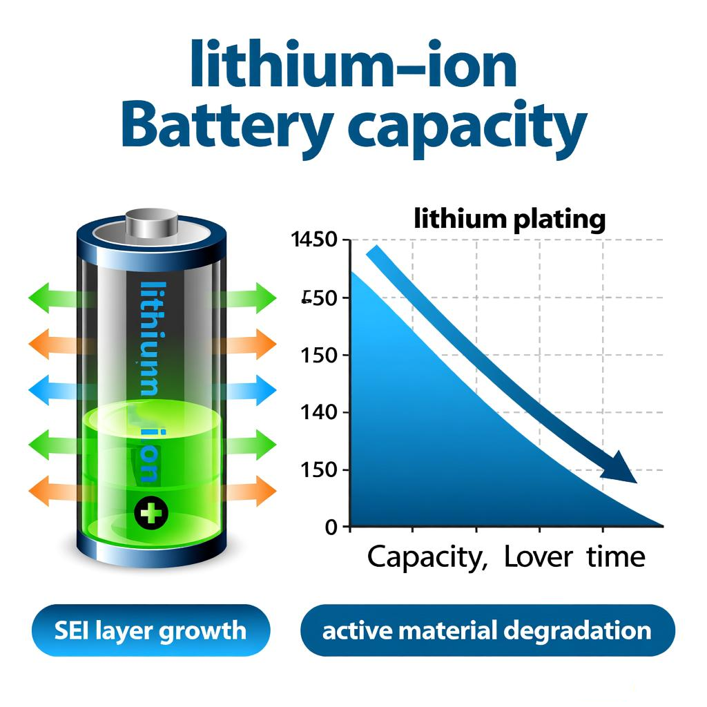 Why does the capacity of lithium-ion batteries decrease?