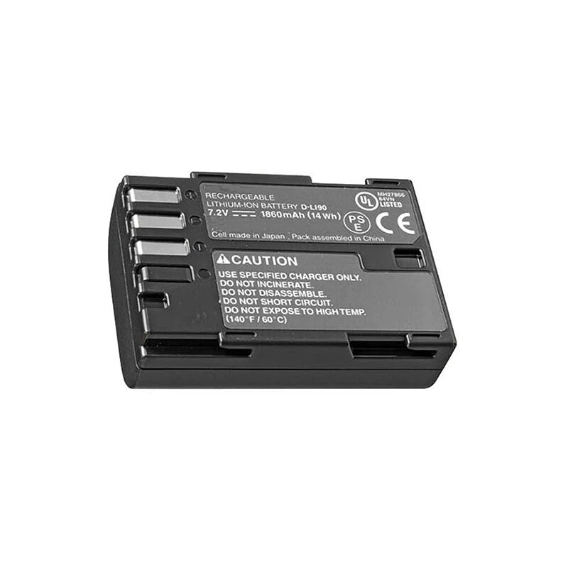 Li-ion 7.2V 1860mAh D-LI90 PENTAX Camera Digital Battery