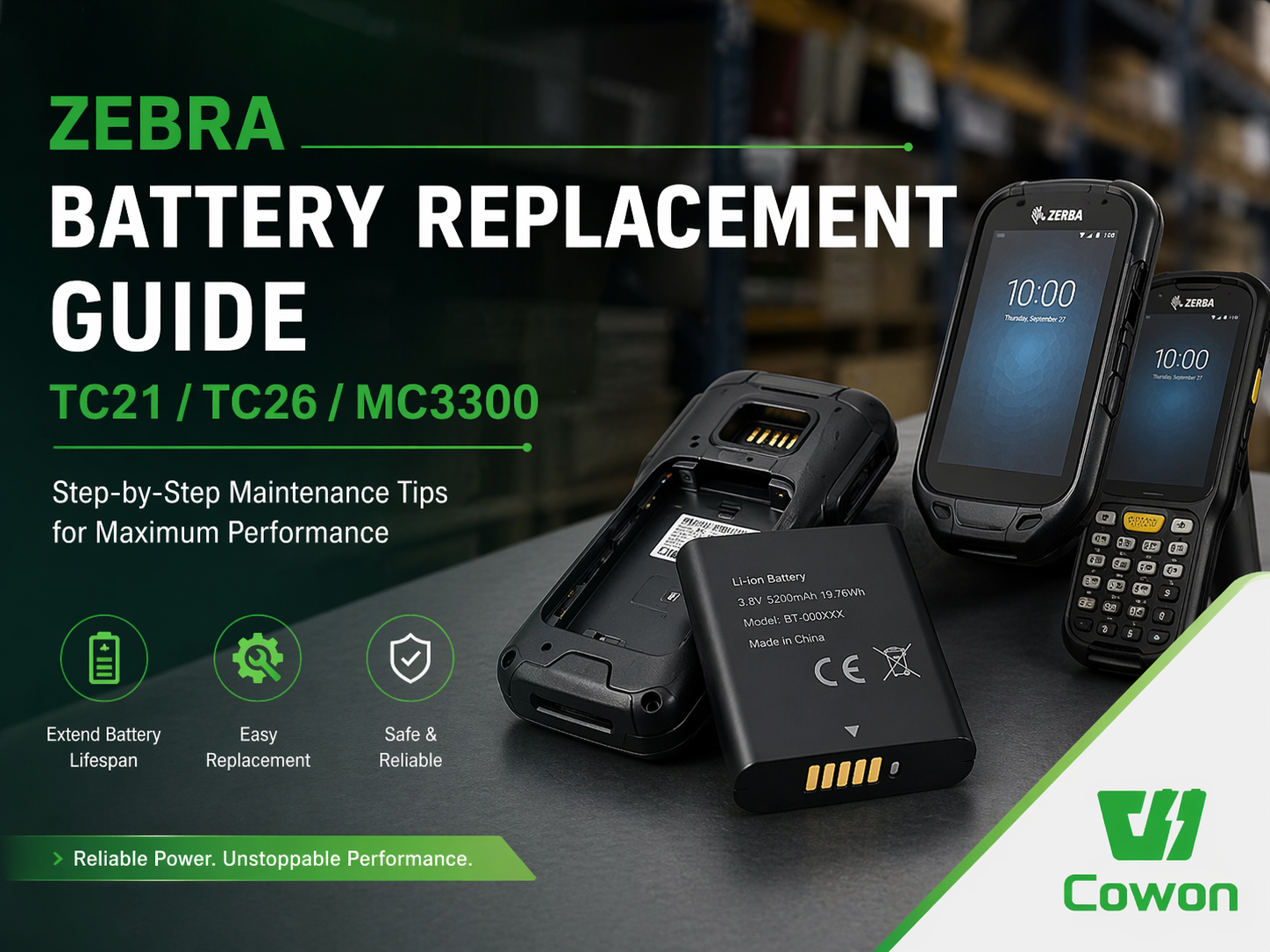 Zebra Barcode Scanner Battery Replacement Guide: TC21 / TC26 / MC3300 Maintenance Guide