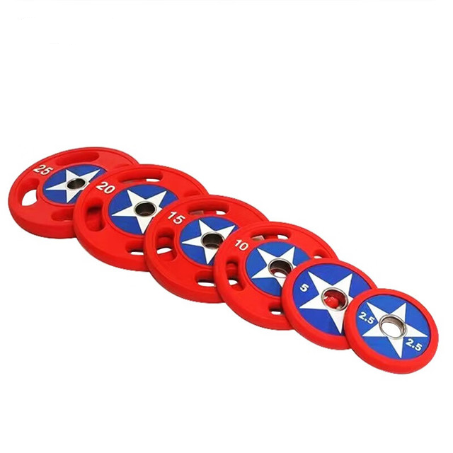 2.5kg 5kg 10kg 15kg 20kg 25kg Gym Workout Strength Training Factory Priced Red Color Captain America Weight Plate