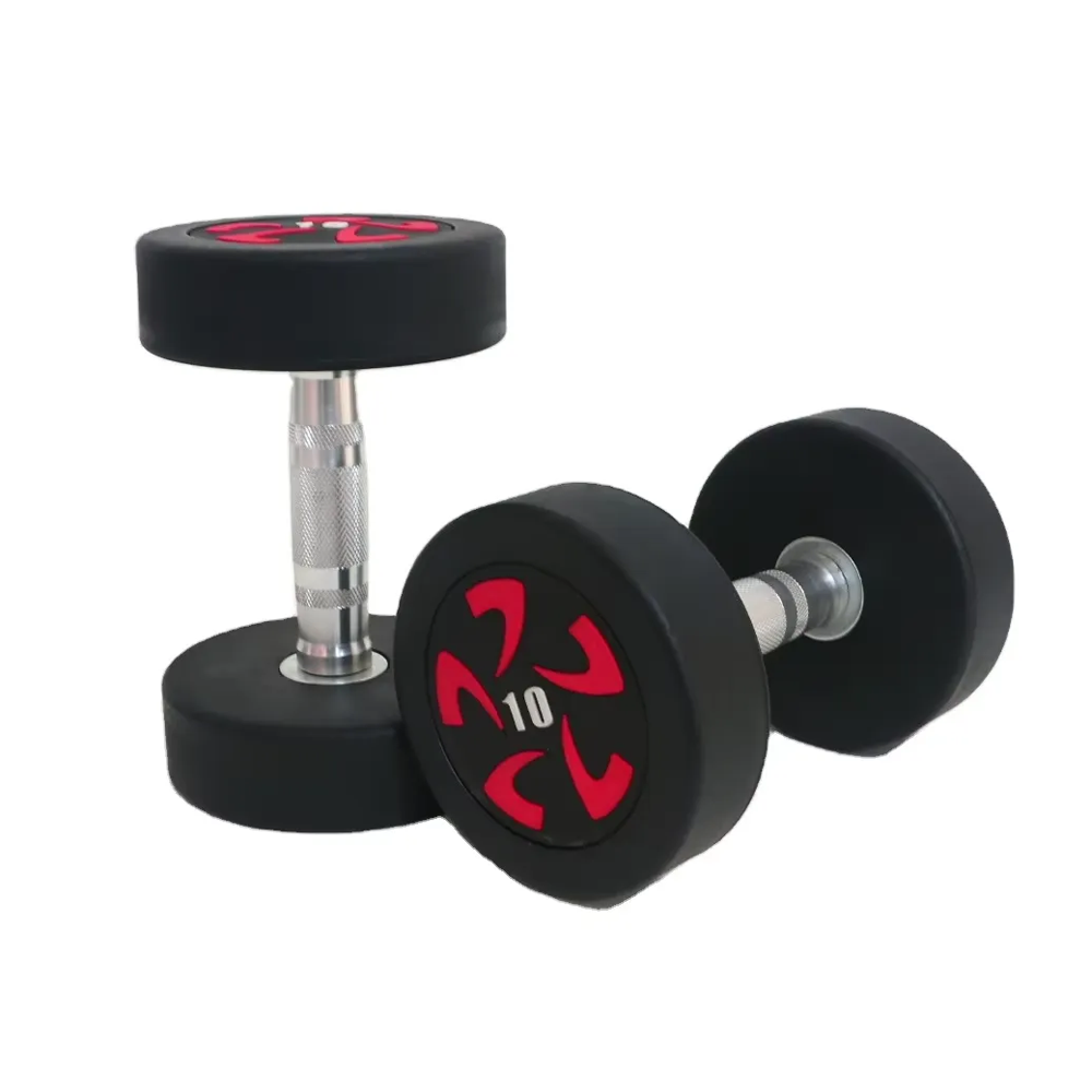 Custom Logo Dumbbells for Body and Arm Strength Training Durable Rubber Or PU Coated Gym Equipment Steel Material Weights