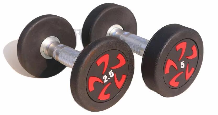 Custom Logo Dumbbells for Body and Arm Strength Training Durable Rubber Or PU Coated Gym Equipment Steel Material Weights factory