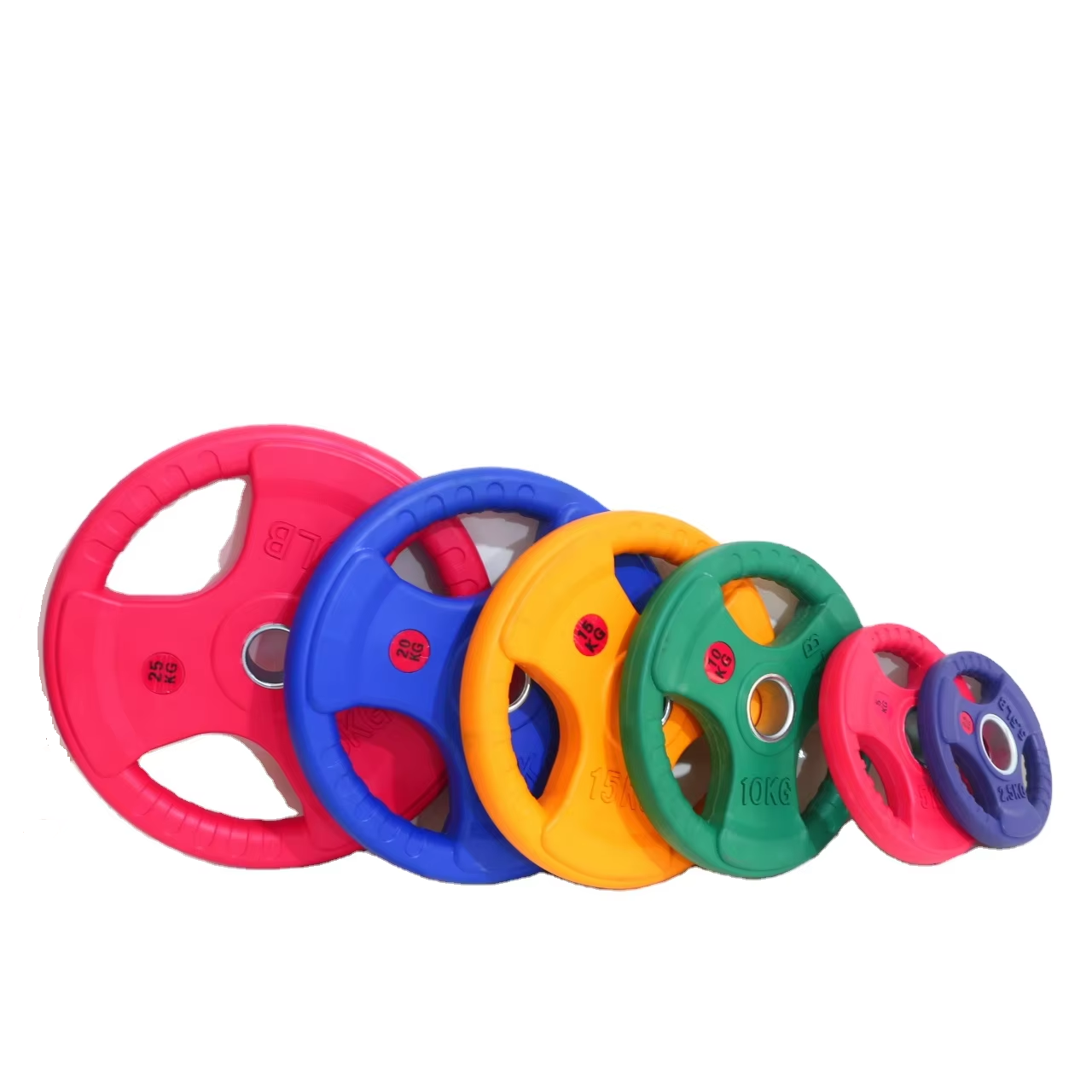 Wholesale Camouflage Rubber Colored Bumper Weight Plate Gym Equipment 5 10 15 20 25 KG Free Weight Plate
