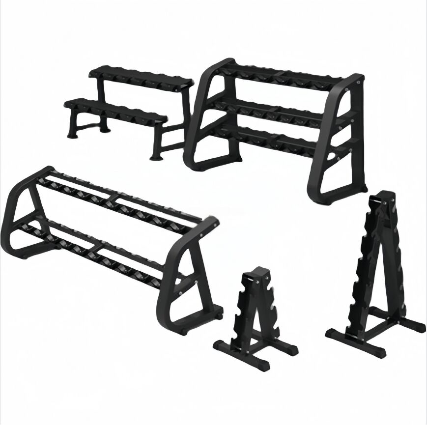 China 12 Set Gym Fitness Equipment Dumbbell Rack Steel Safety Feature Weightlifting Dumbbell