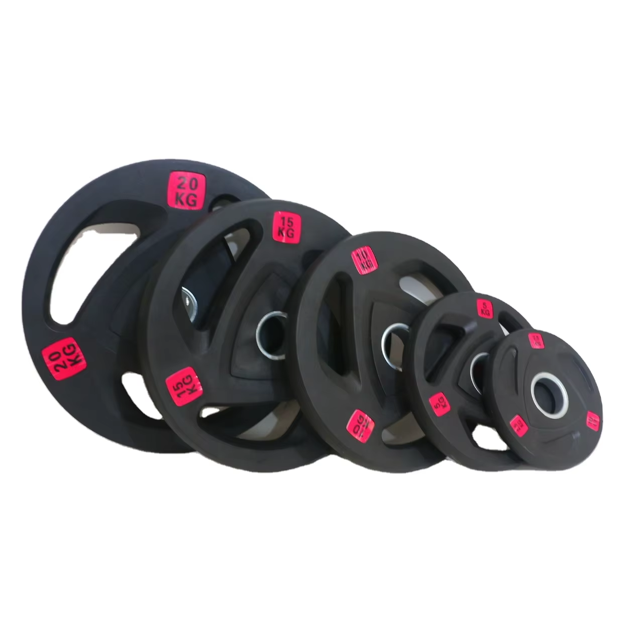 Manufacturer's Black Bumper Plate Barbell Plate Weight Plates With Rubber Coated Free Weights for Gym Workout on Sale