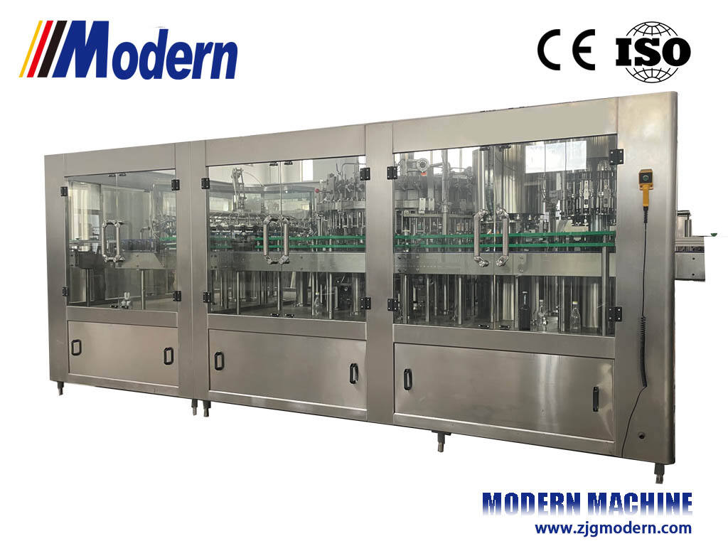 Glass bottle soft drink filling machine