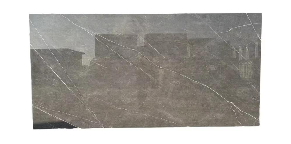 Luxury Residential FlooringArmani Dark Grey Matte Sintered Stone Table Marble Textured Sintered Stone factory