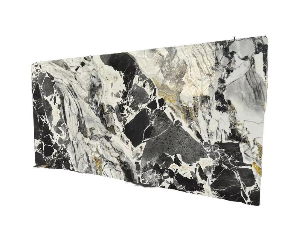Bathroom Floor Floor Tiles Black and White Color Block Luxury Series Large Size Sintered Stone Modern Style Sintered Stone manufacture