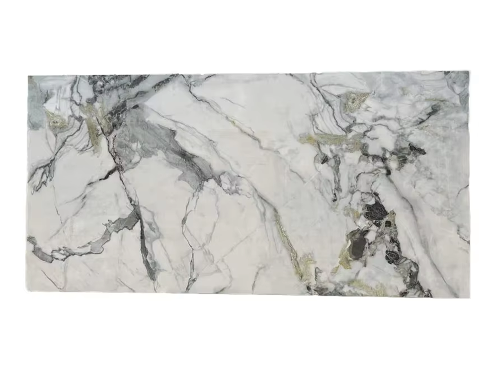 Luxury Bathroom Tile Floor Tile Sintered Stone Large Format Imperial Green Jade Contemporary Style Tile Sintered Stone