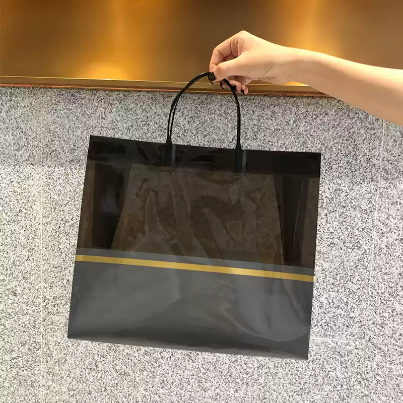 Grey shopping handle tote bag 