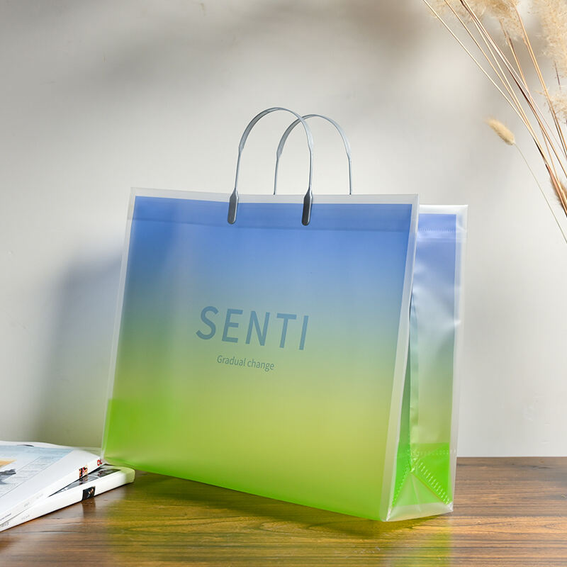 Color Shopping Handle Tote Bag