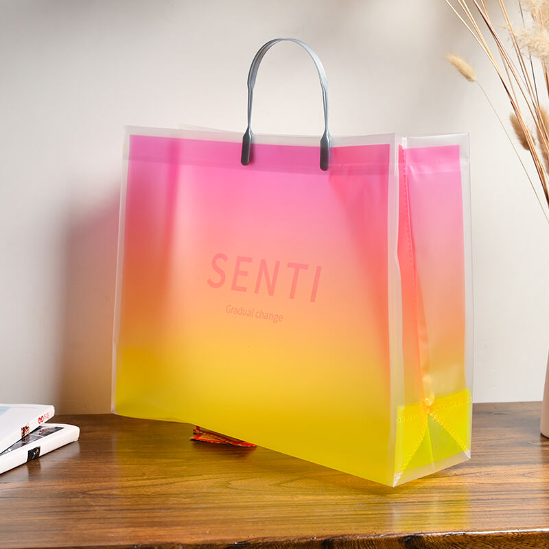 Color Shopping Handle Tote Bag