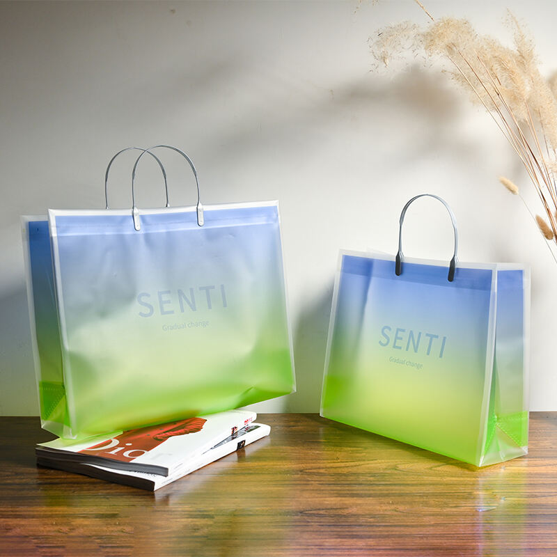 Color Shopping Handle Tote Bag