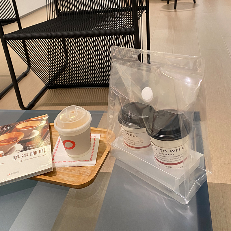 Transparent Drink Take Away Bag