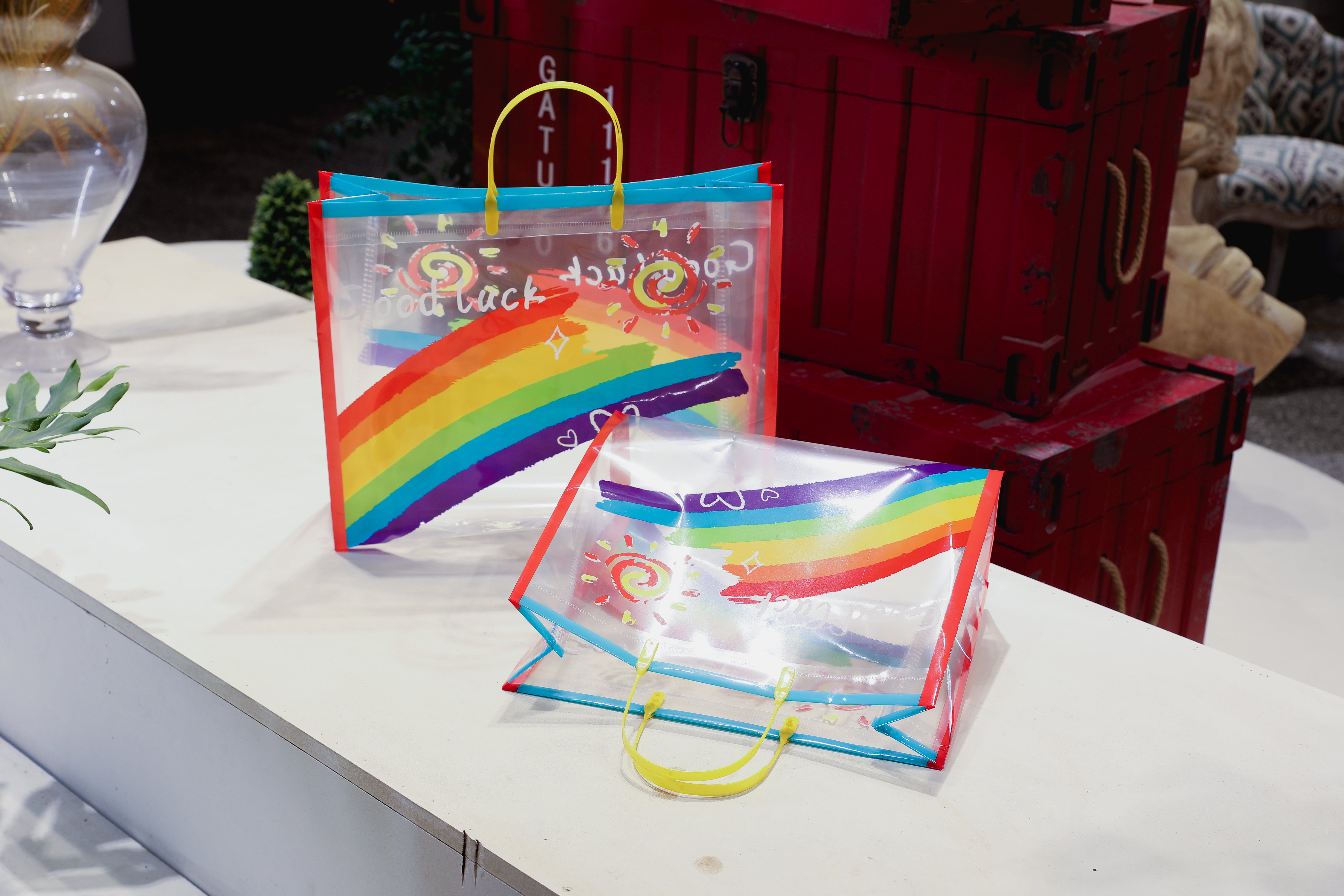 Luxury Plastic Handle Tote Carrying Bag for Shopping & Gift Packing