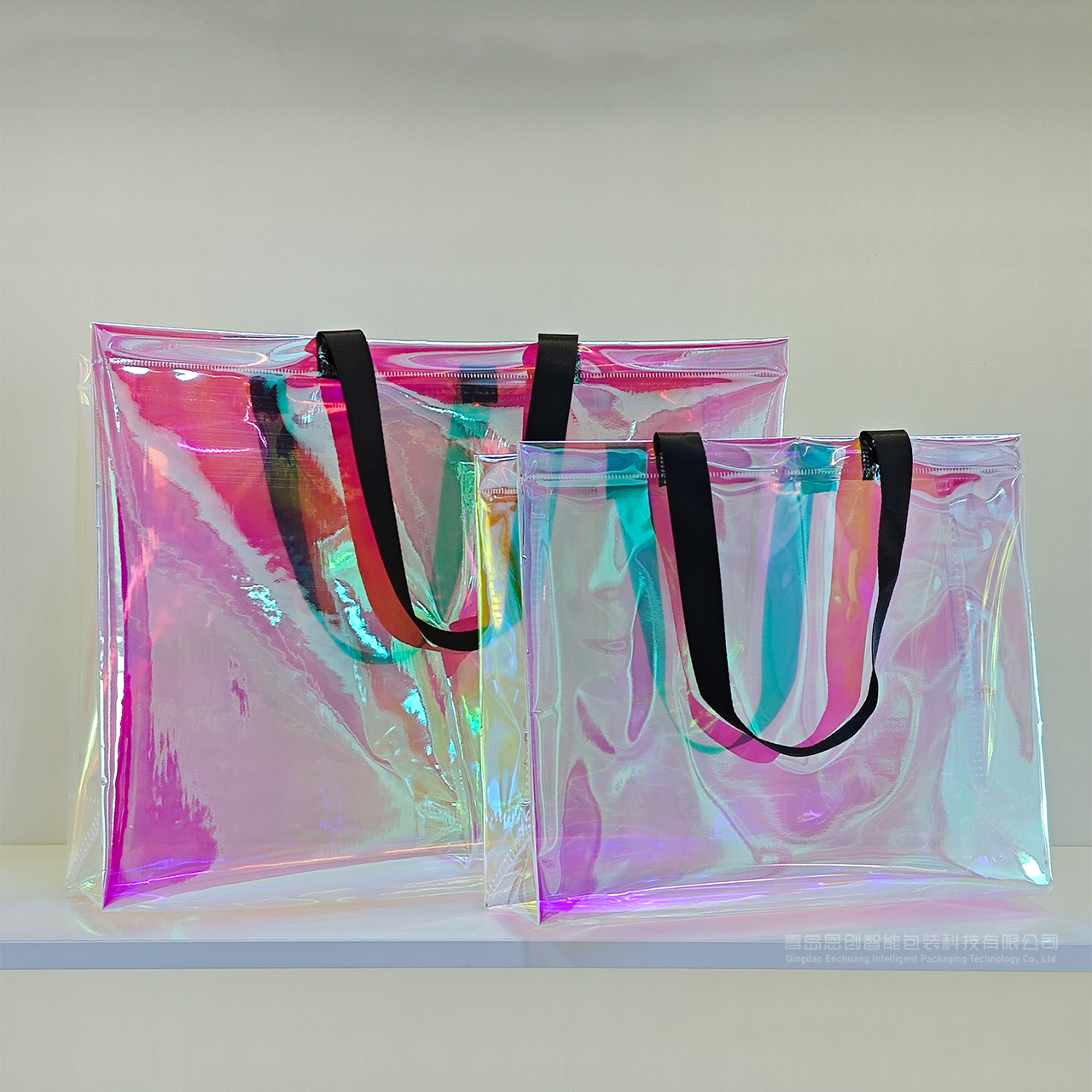 Shoulder Carrying Plastic Shopping Tote Bag for Shopping & Gift Packing