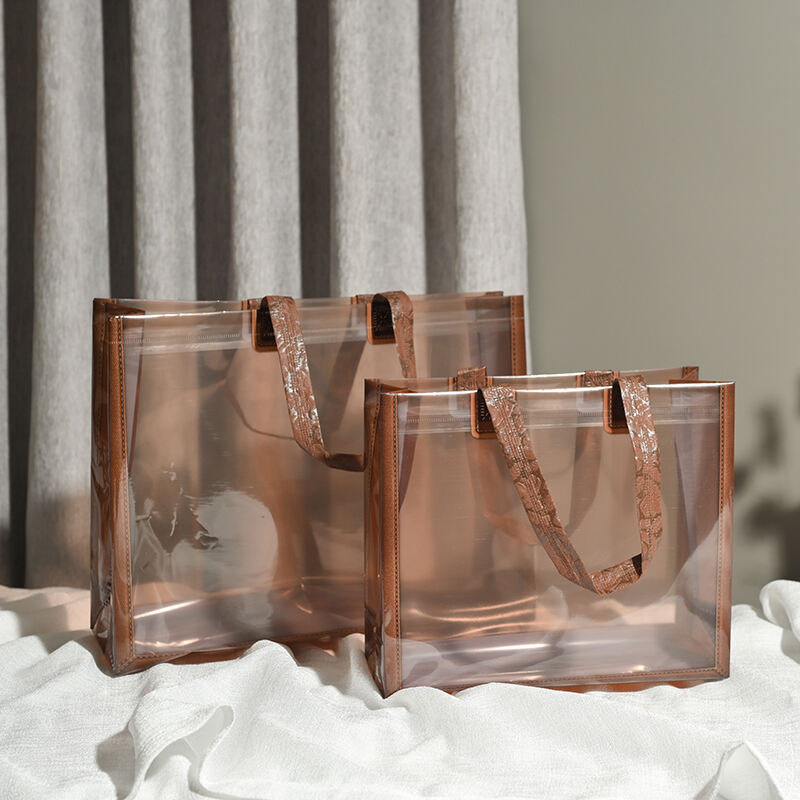 Pink Matt Plastic Shopping Tote Bag