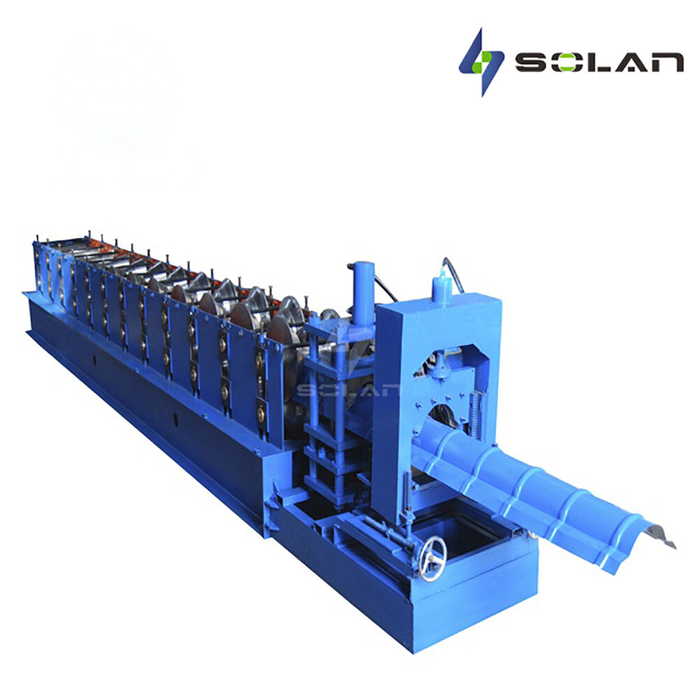 product electric hydraulic automatic metal roof panel round ridge cap roll forming machine-0