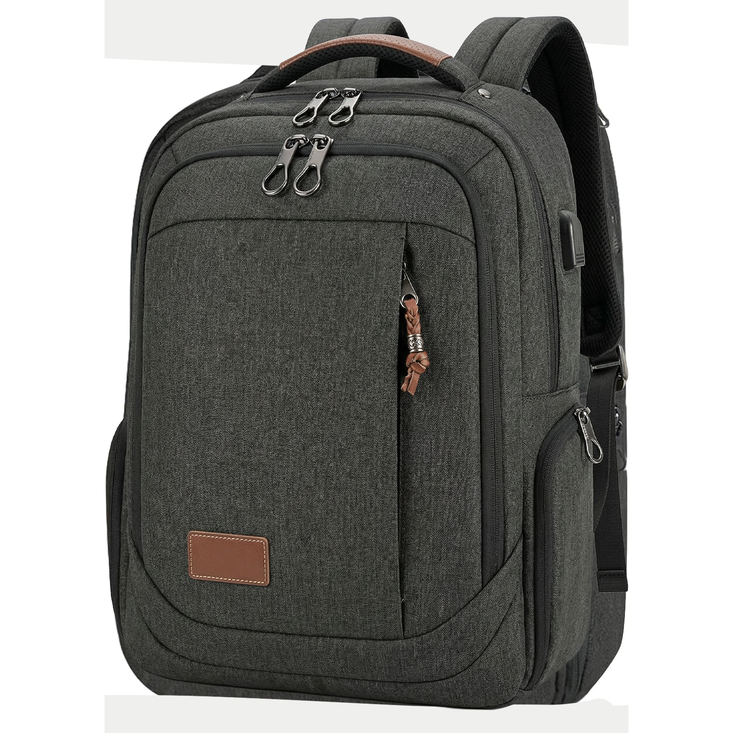 Mochila para portátil repelente al agua TINYAT con puerto USB y bolsillo RFID