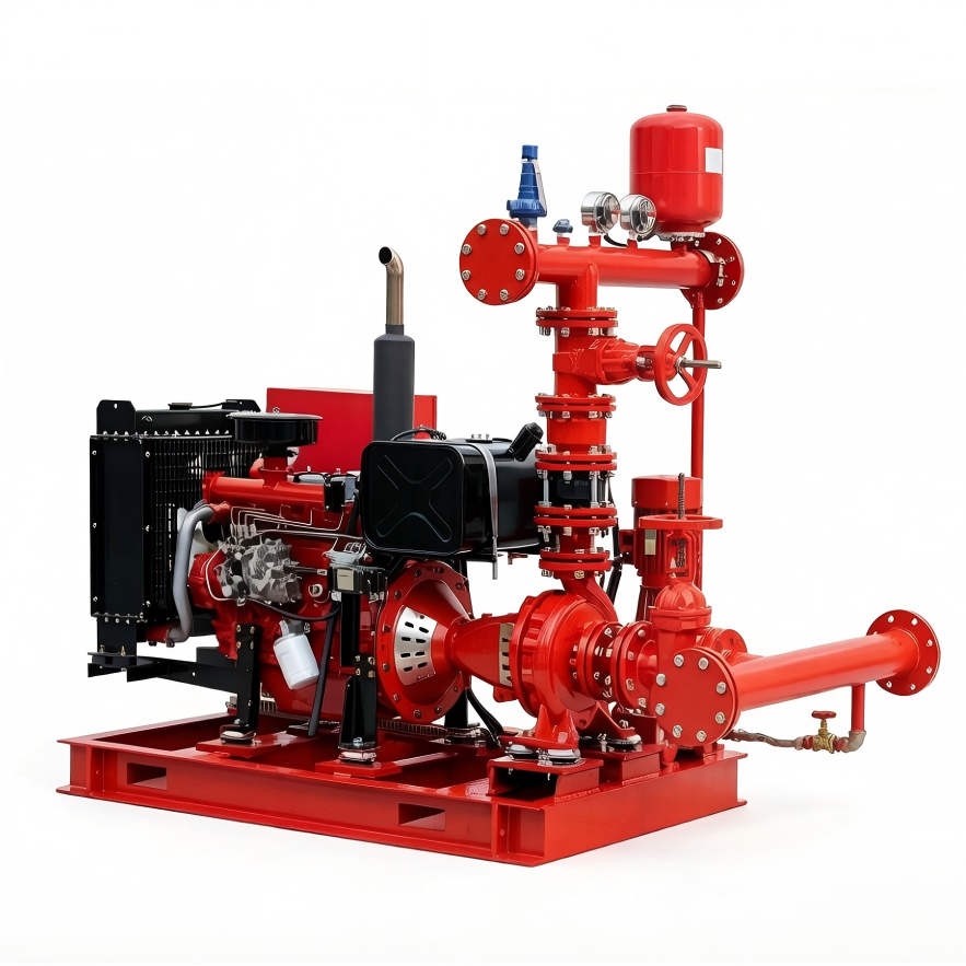 Fire Safety Water Pump System With Jockey Pump Electric and Diesel Pump All in One 750 GPM Mounted Complete With All Accessories