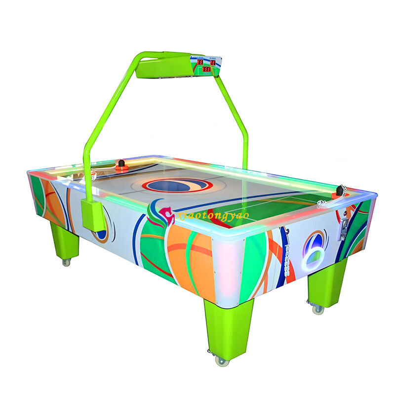Colorful Parent Child Air Suspension Hockey Machine - Interactive drainage artifact in the arcade