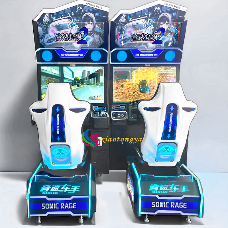 Speedy speed, two player competition! Two person racing game console