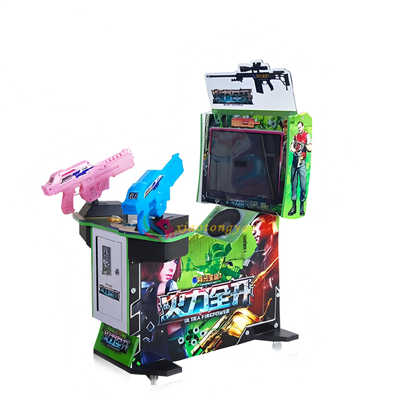 Full firepower, two player competitive shooting game console Double gun linkage battle, unlock the hot blooded battlefield of the arcade