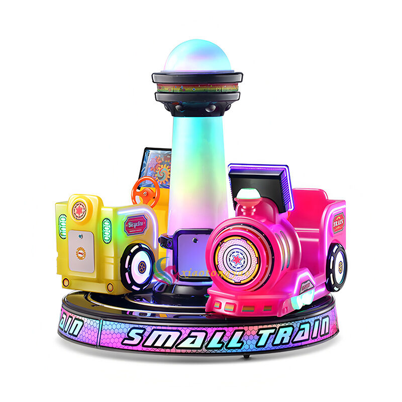 Dreamy Train Double Rotating Shaking Car Two seater ride sharing, dazzling lights, cute and fun travel experience