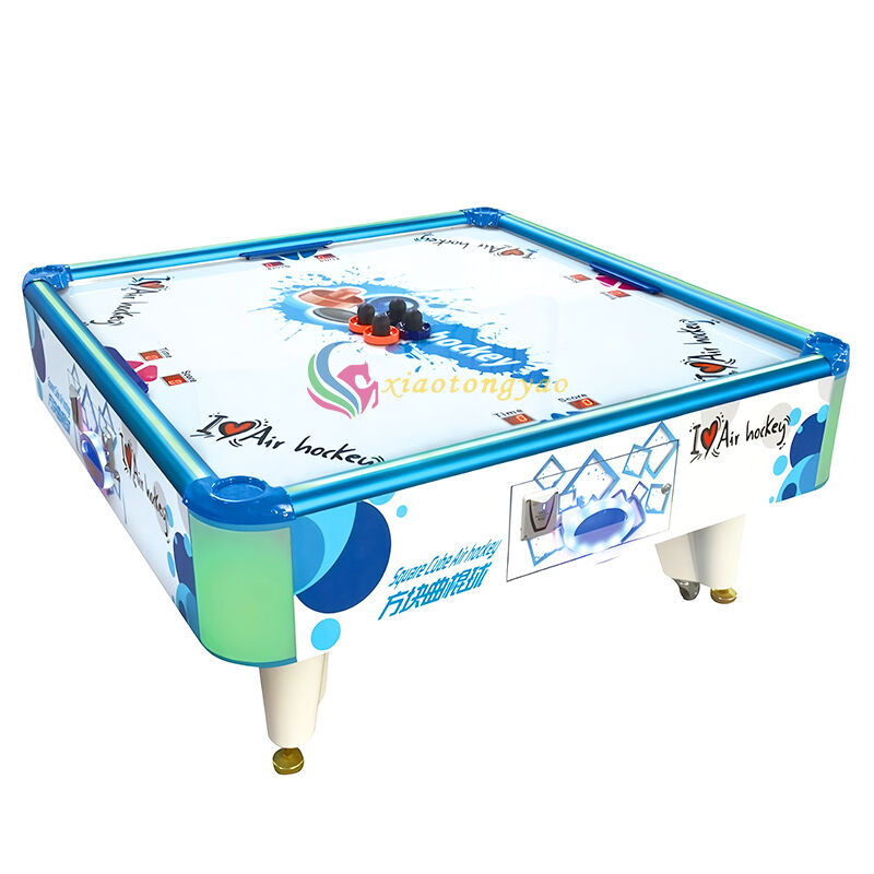 Square Hockey - Four Person Air Cushion Table Four person competition, fast and refreshing experience, new choice for parent-child social interaction