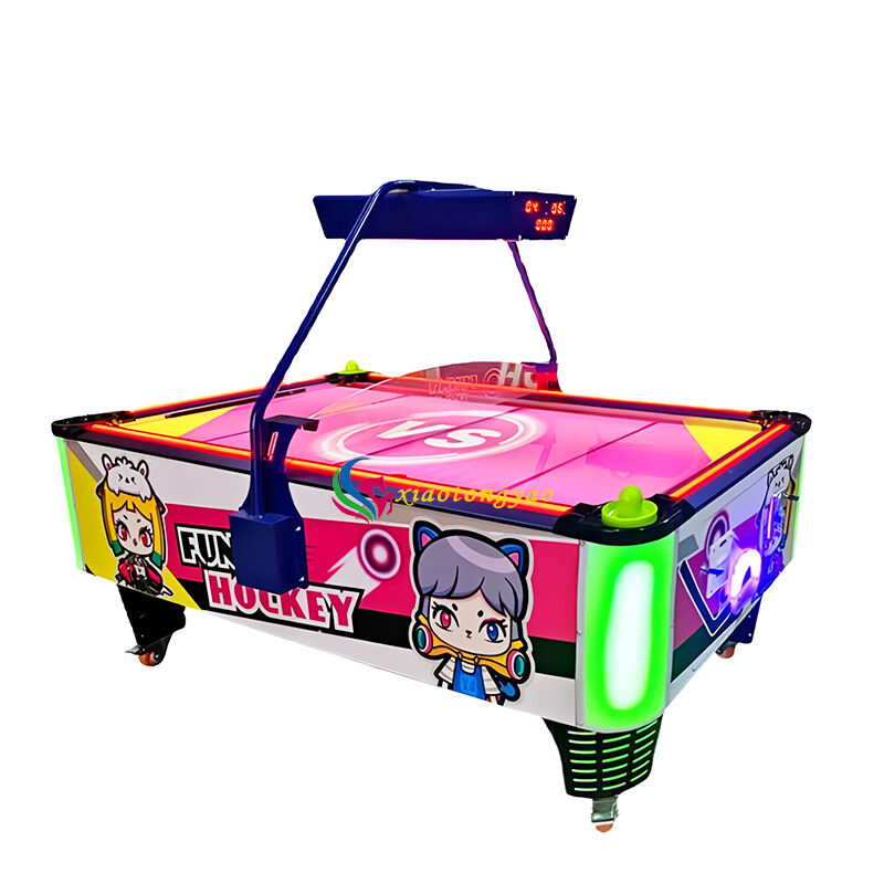 Trendy Showdown and Dazzling Air Hockey Game Machine Pink and cute competitive double PK, unlocking new tools for attracting fans in the gaming city