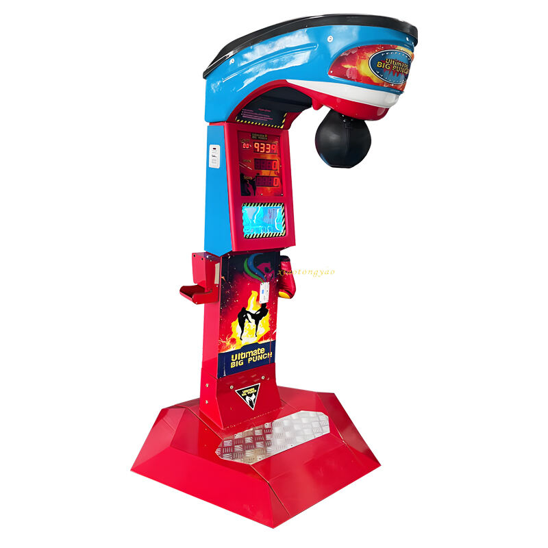 Boxing decompression video game equipment, boxing king themed game, and strongman ergometer