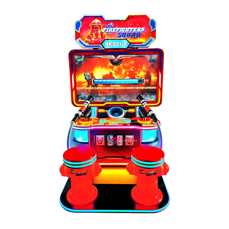 Amusement park games, electric arcade games, children's water gun shooting arcade game consoles, firefighter themed